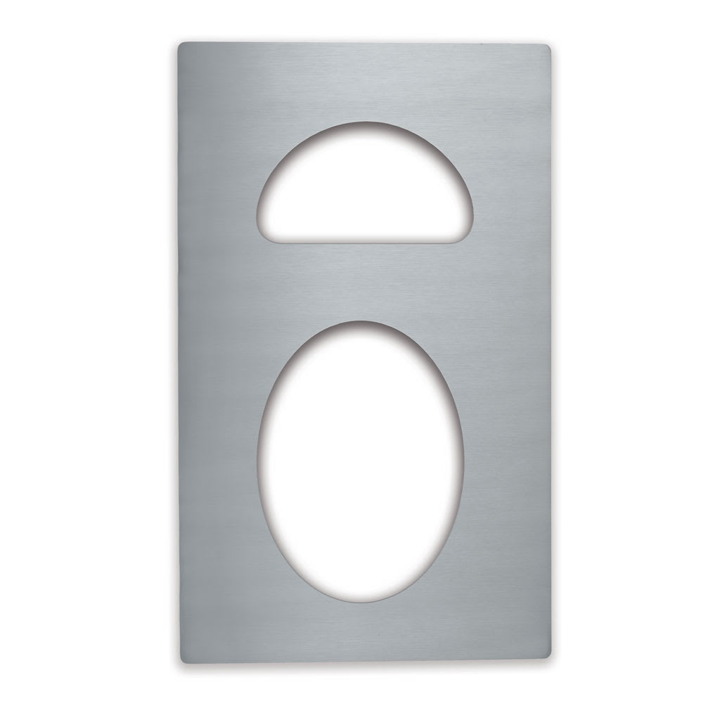Vollrath 8240214 Miramar® Template - (1) Large Oval & (1) 1/2 Oval Pan, 12x20" Stainless