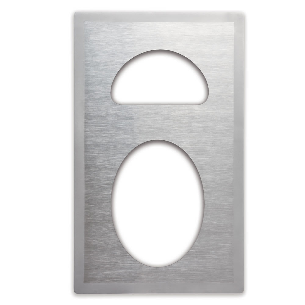 Vollrath 8240216 Miramar® Template - (1) Large Oval & (1) 1/2 Oval Pan, 12x20", Stainless