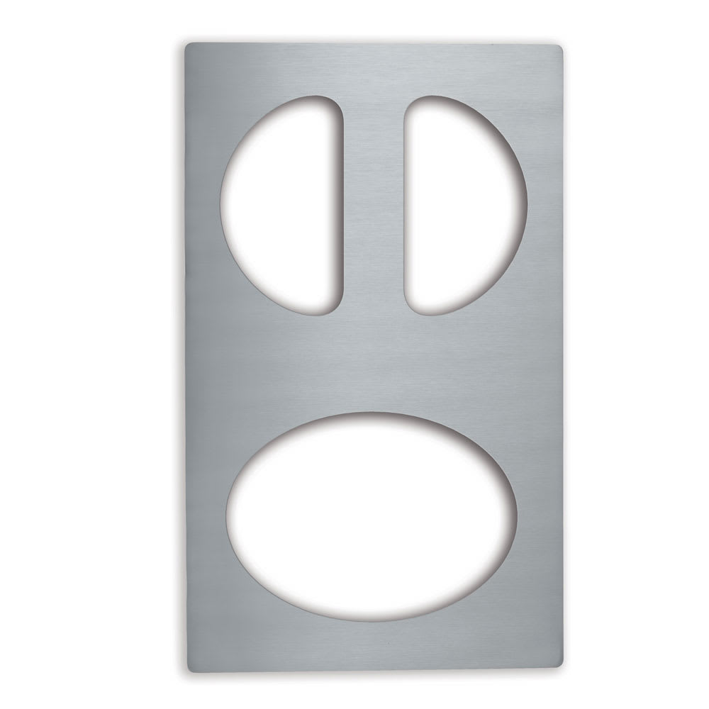 Vollrath 8240414 Miramar® Template - (1) Oval & (2) 1/2 Oval Pan, 12x20", Stainless