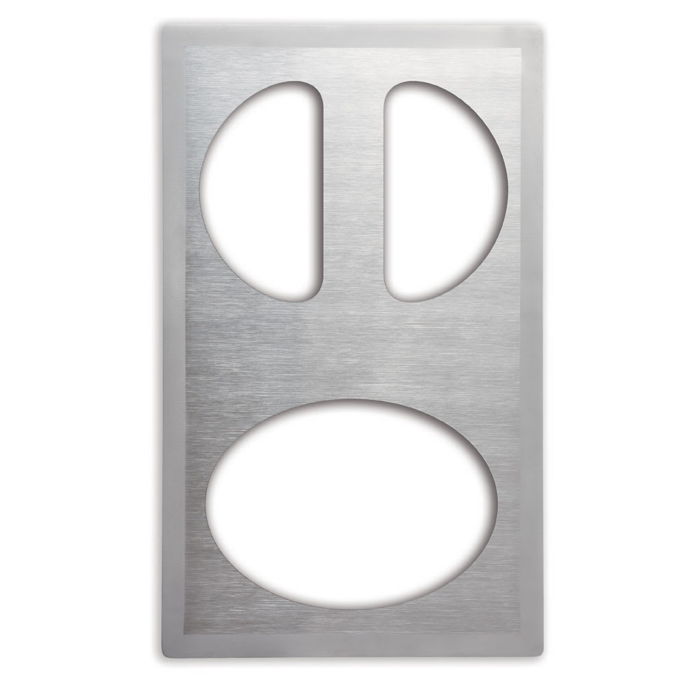 Vollrath 8240416 Miramar® Template - (1) Oval & (2) 1/2 Oval Pan, 12x20", Stainless