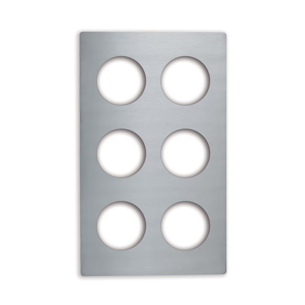 Vollrath 8241914 Miramar® Template - (6) 1 1/4 qt Bain Marie Pots, 12x20", Stainless