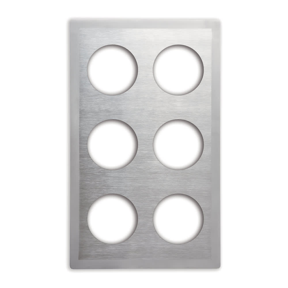 Vollrath 8241916 Miramar® Template - (6) 1 1/4 qt Bain Marie Pots, 12x20", Stainless