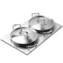 Vollrath 8242514 Miramar® Template - (2) 5 qt Casserole, 21 1/8" x 12 3/4", Stainless thumbnail 2