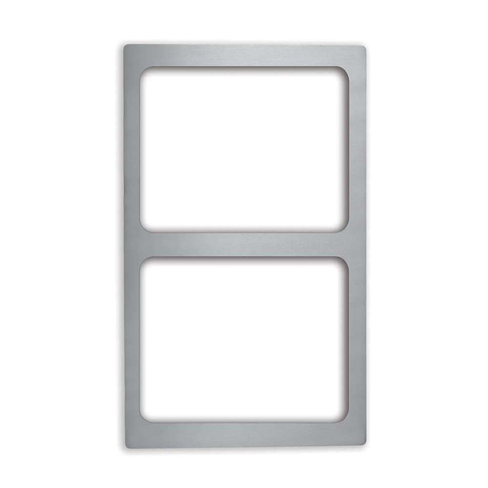 Vollrath 8243014 Miramar® Template - (2) Small Rectangle Pans, 21 1/8" x 12 3/4", Stainless