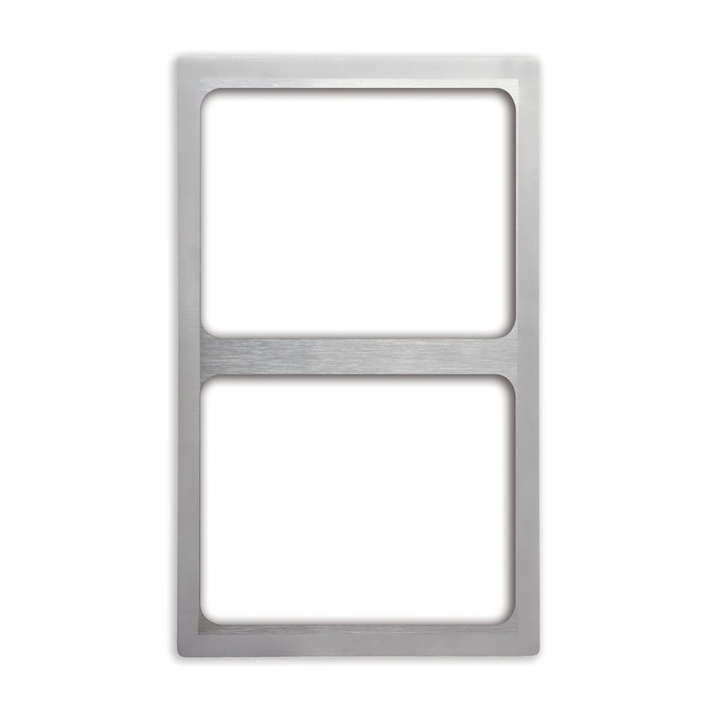 Vollrath 8243016 Miramar® Template - (2) Small Rectangle Pans, 21 1/8" x 12 3/4", Stainless