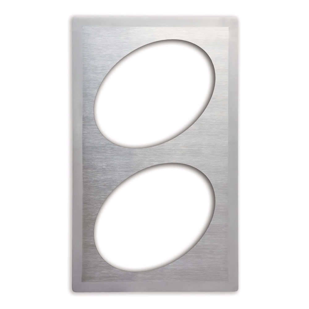 Vollrath 8243216 Miramar® Template - (2) Oval Au Gratins, 21 1/8" x 12 3/4", Stainless
