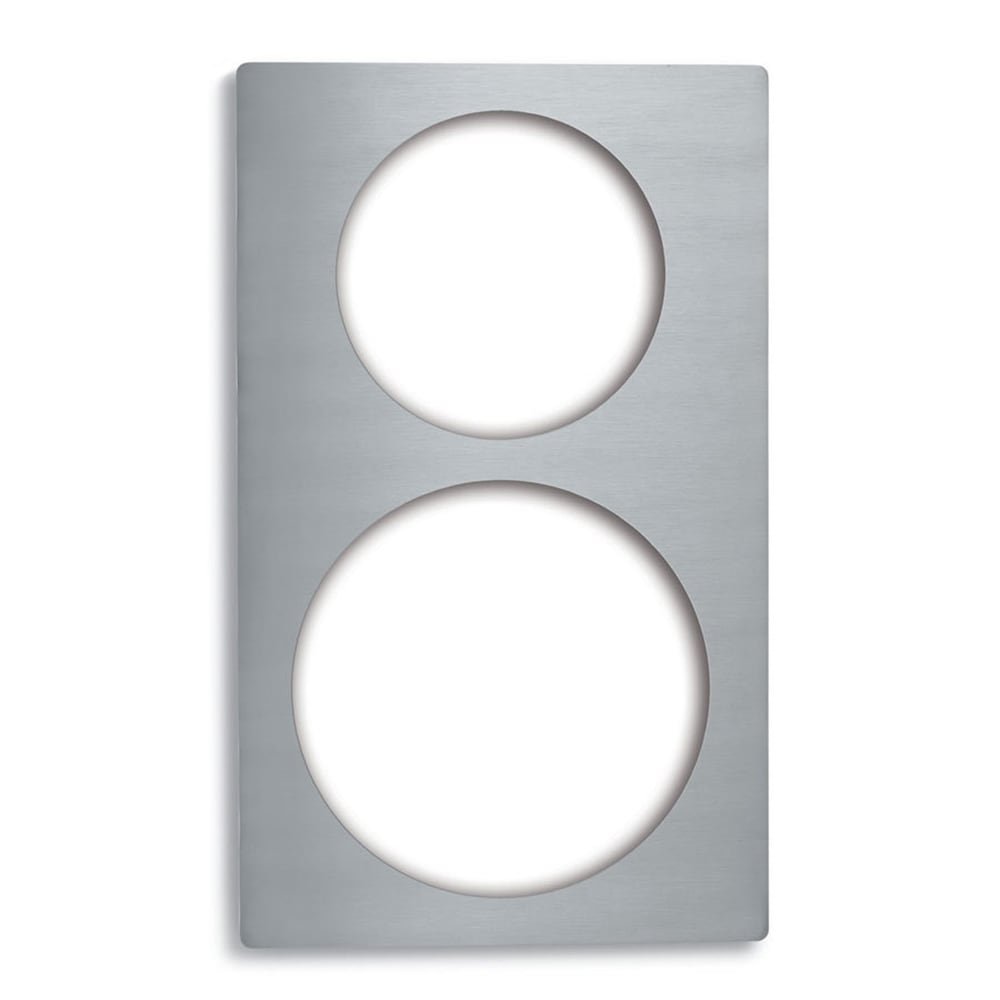 Vollrath 8243314 Miramar® Template - (1) 10" & (1) 8" French Omelet Pan, 21 1/8" x 12 3/4", Stainless