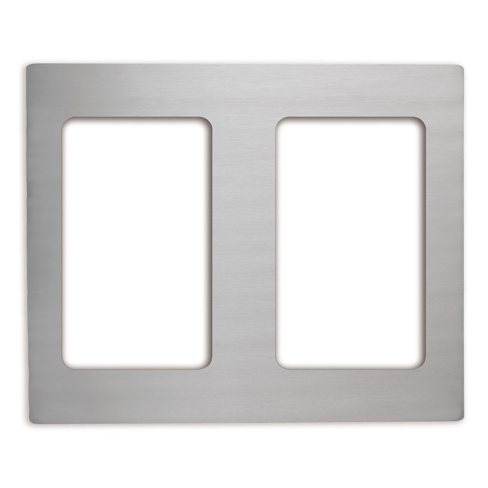 Vollrath 8250214 Miramar® Template - Double-Well, (2) Rectangular 3/4 Pans, 21 1/8" x 25 3/4", Stainless