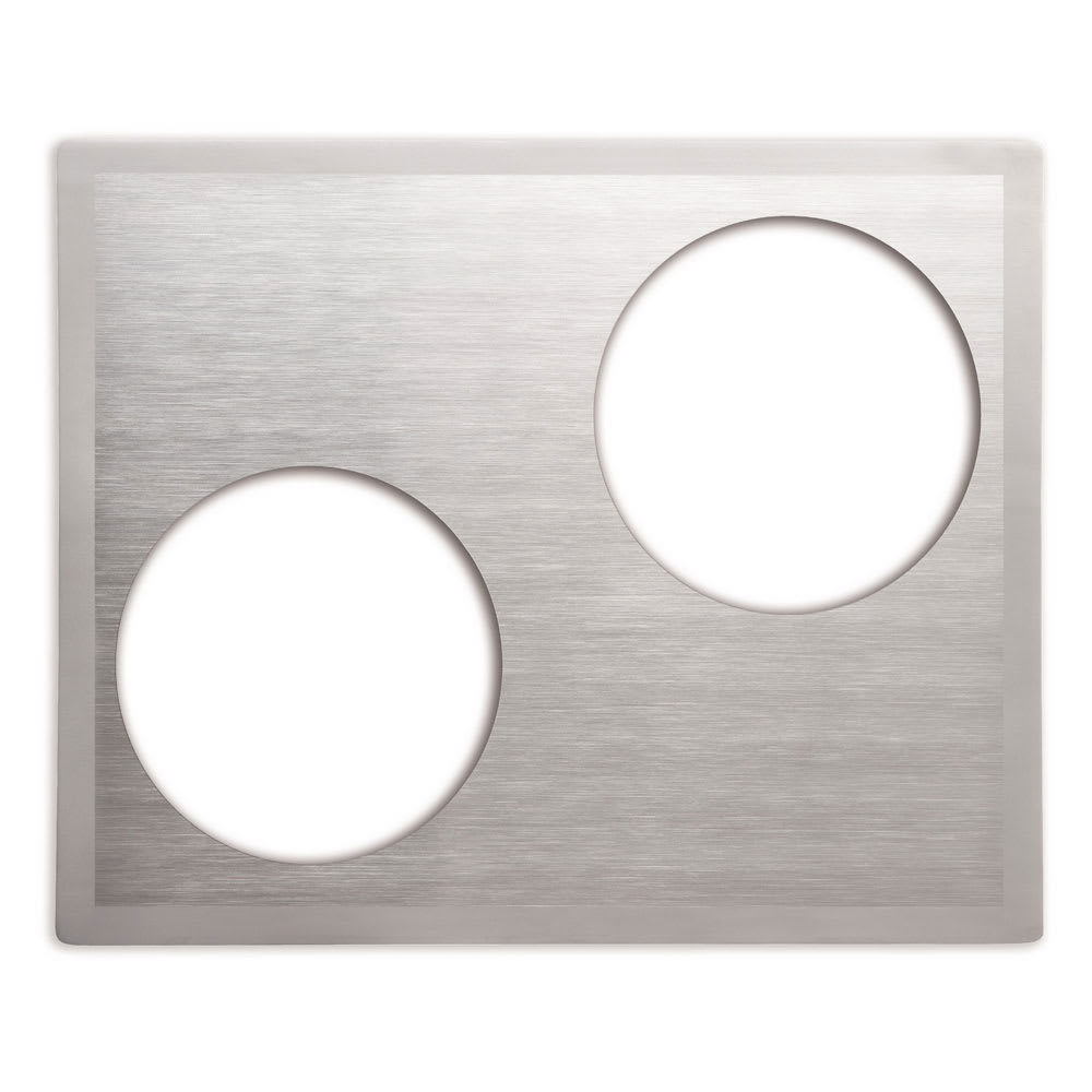 Vollrath 8250316 Miramar® Template - Double-Well, (2) Casseroles, 21 1/8" x 25 3/4", Stainless