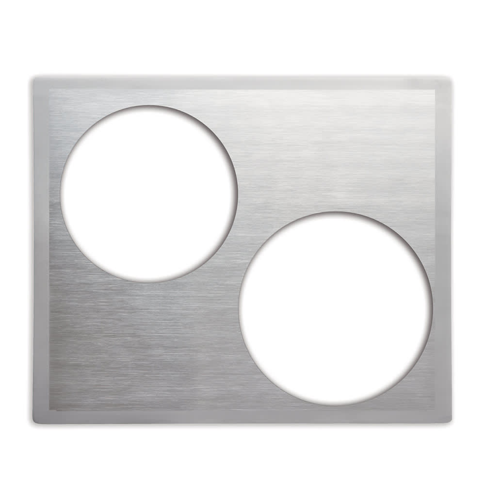 Vollrath 8250716 Miramar® Template - Double-Well, (1) Brazier and (1) Stir-Fry Pan, 21 1/8" x 25 3/4", Stainless
