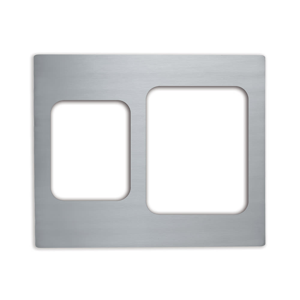 Vollrath 8250814 Miramar® Template - Double-Well, (1) Large and (1) Small Rectangle Pan, 21 1/8" x 25 3/4", Stainless