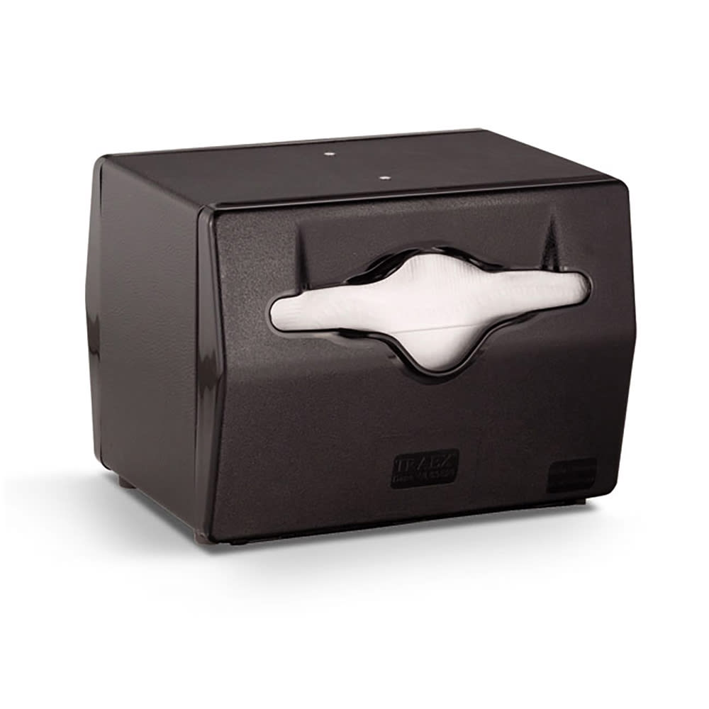 Vollrath 8545-06 Napkin Dispenser - 2 Sided, Table Type, Black Face, Black