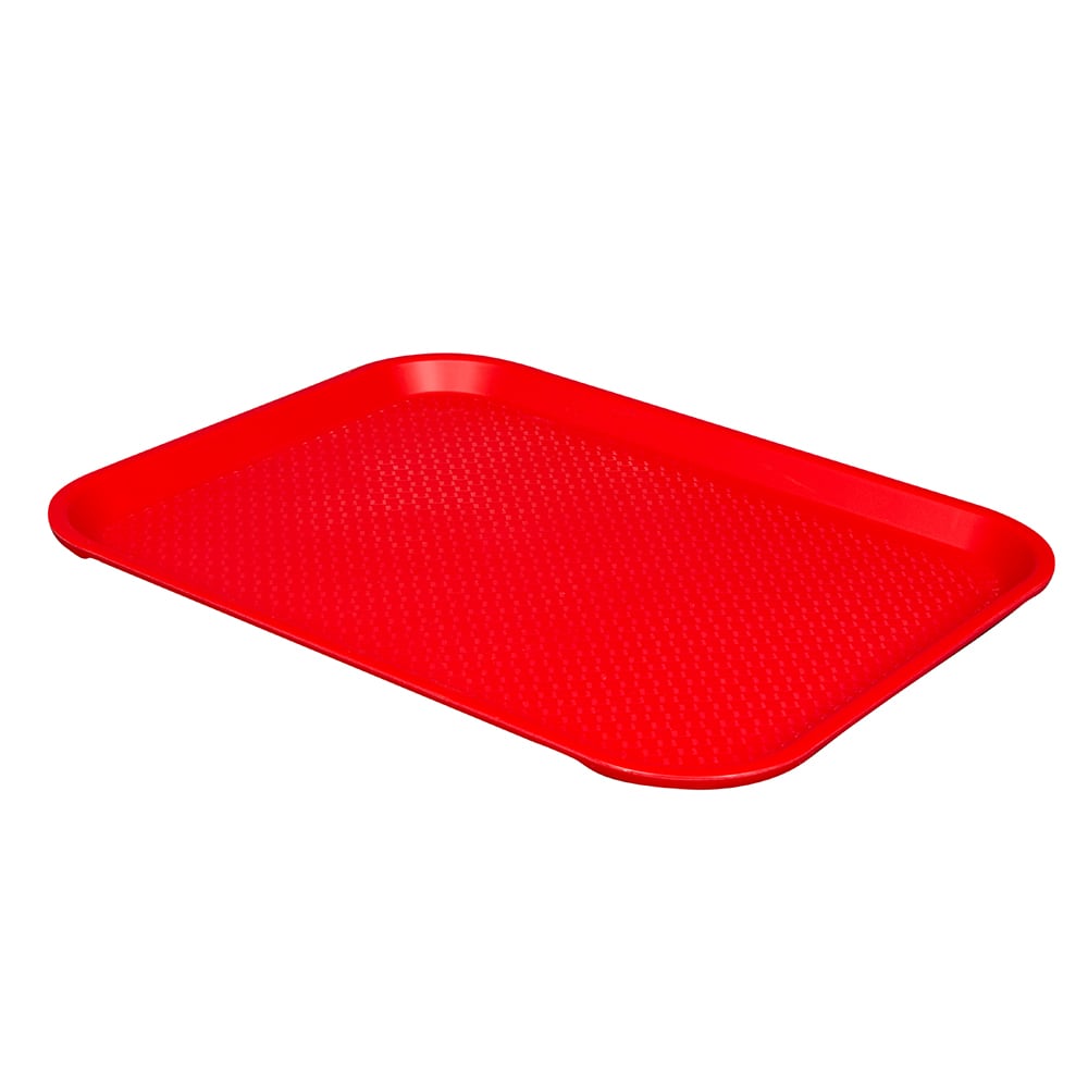 Vollrath 86120 Plastic Fast Food Tray - 18"L x 14"W, Red