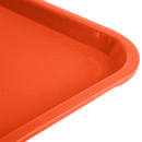 Vollrath 86124 Plastic Fast Food Tray - 18"L x 14"W, Orange thumbnail 4