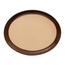 Vollrath 86334 Oval Cork-Lined Serving Tray - 23x28", Laminate, Brown thumbnail 2