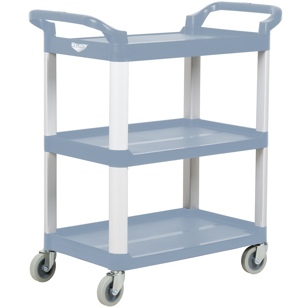 Vollrath 97004 3 Level Polymer Utility Cart w/ 300 lb Capacity, Raised Ledges