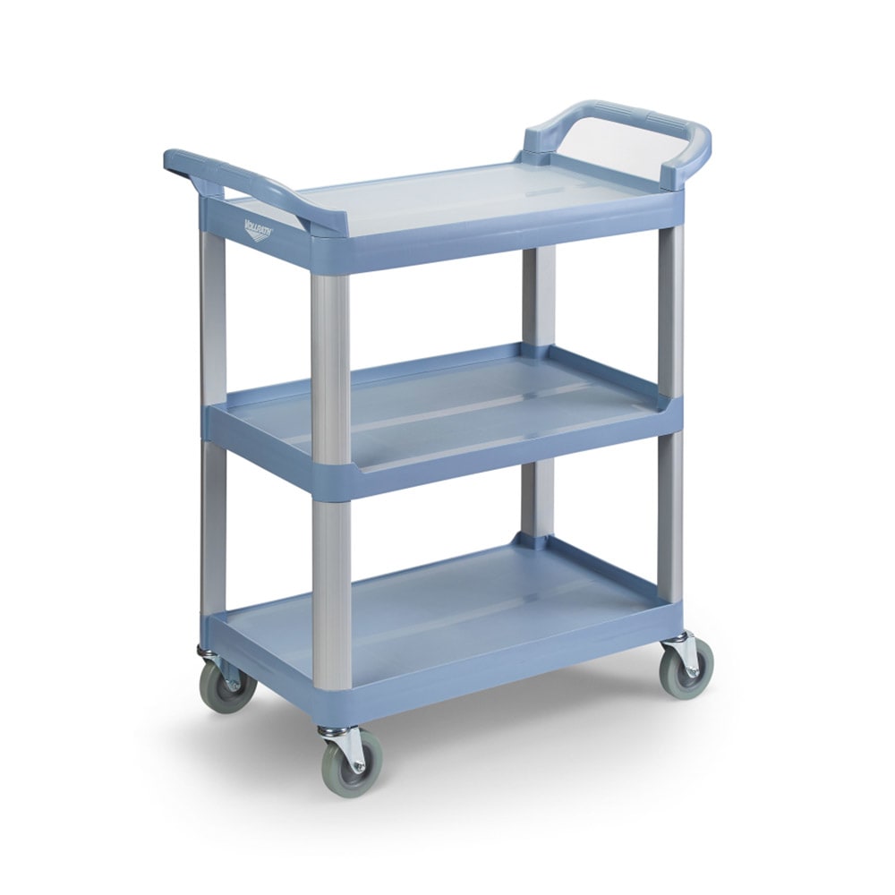 Vollrath 97005 3 Level Polymer Utility Cart w/ 300 lb Capacity, Raised Ledges