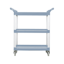 Vollrath 97005 3 Level Polymer Utility Cart w/ 300 lb Capacity, Raised Ledges thumbnail 3
