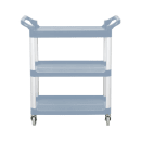 Vollrath 97005 3 Level Polymer Utility Cart w/ 300 lb Capacity, Raised Ledges thumbnail 4