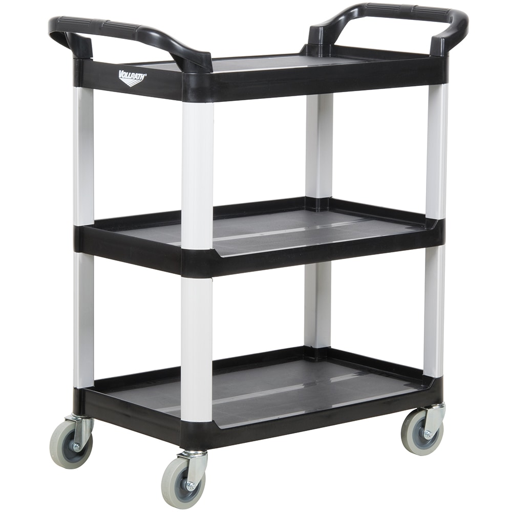 Vollrath 97007 3 Level Polymer Utility Cart w/ 300 lb Capacity, Raised Ledges