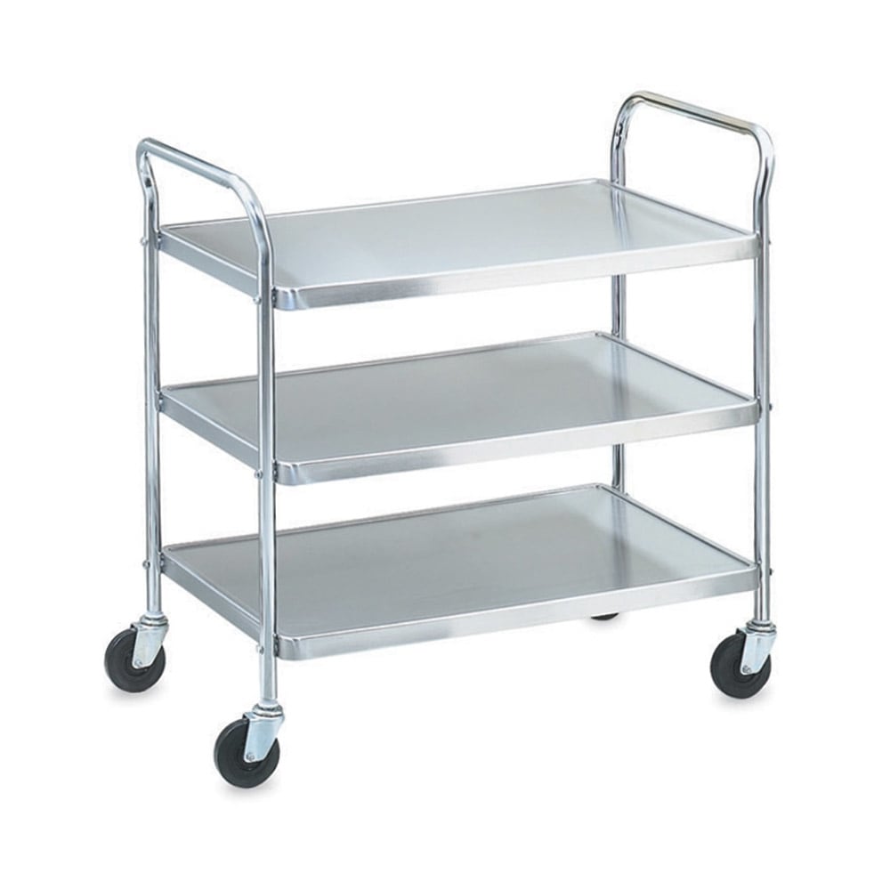 Vollrath 97106 3 Level Stainless Utility Cart w/ 500 lb Capacity, Raised Ledges