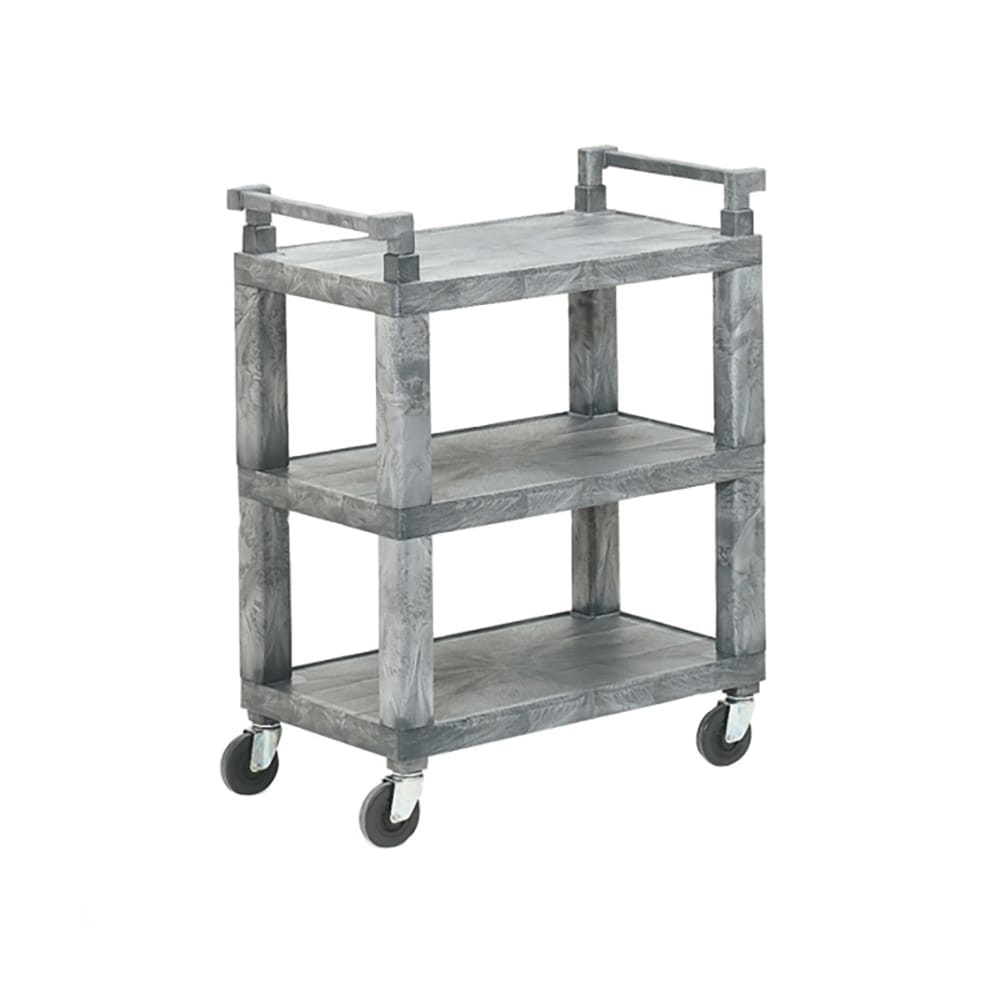 Vollrath 97112 3 Level Polymer Utility Cart w/ 200 lb Capacity, Flat Ledges