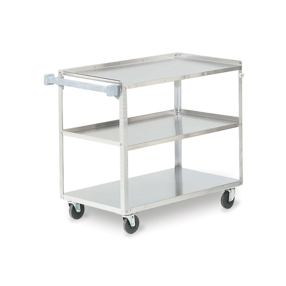 Vollrath 97140 3 Level Stainless Utility Cart w/ 500 lb Capacity, Raised Ledges