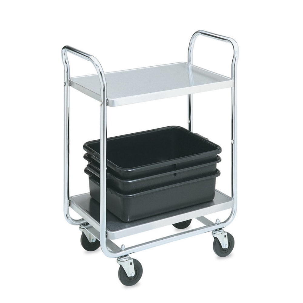 Vollrath 97161 2 Level Chrome Plated Utility Cart w/ 500 lb Capacity, Raised Ledges