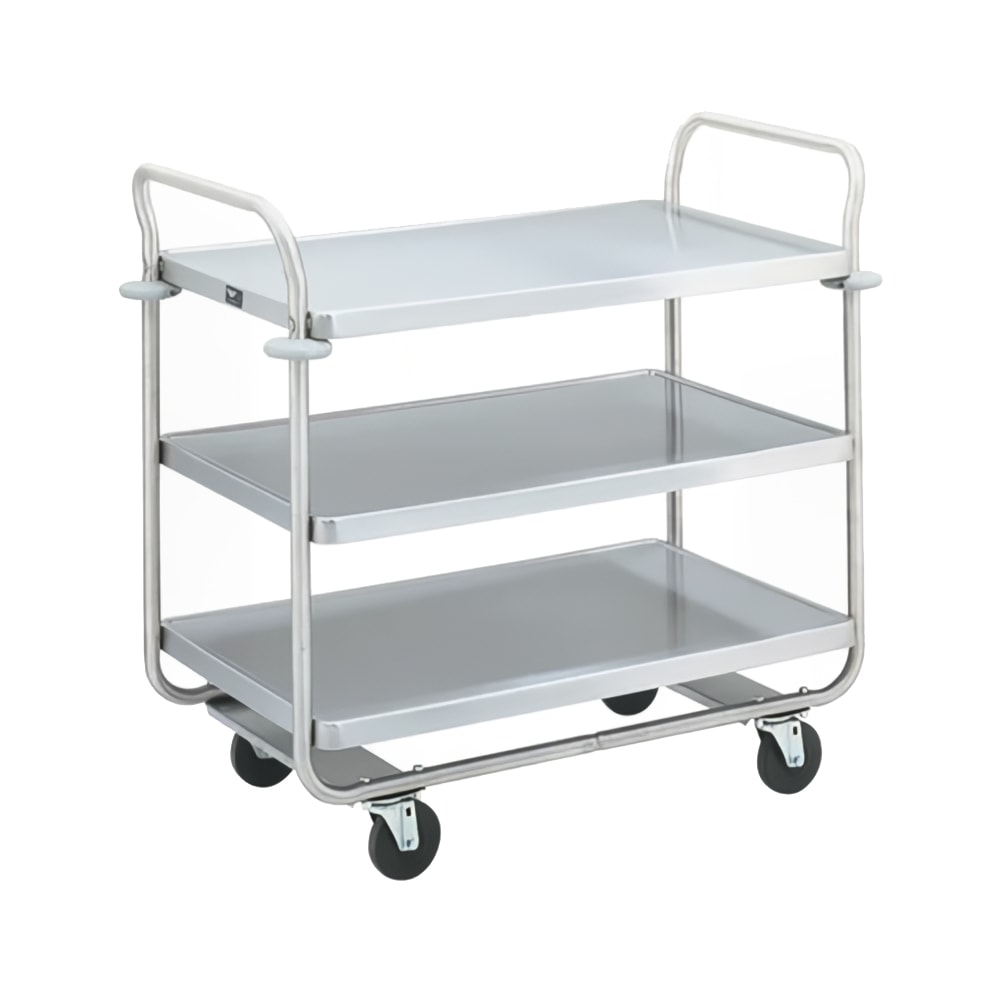 Vollrath 97167 3 Level Chrome Plated Utility Cart w/ 500 lb Capacity, Raised Ledges