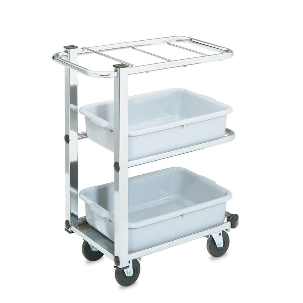 Vollrath 97186 3 Shelf Utility Cart - Single Cantilever, Chrome