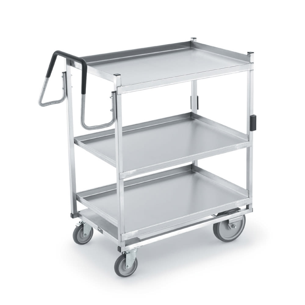 Vollrath 97208 3 Level Stainless Utility Cart w/ 900 lb Capacity, Raised Ledges