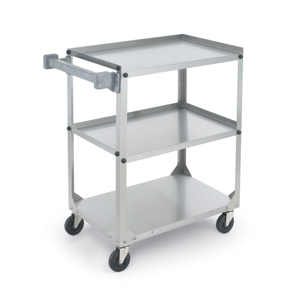 Vollrath 97326 3 Level Stainless Utility Cart w/ 400 lb Capacity, Raised Ledges