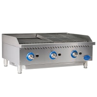 Vollrath CBGHD-36 36" Heavy-Duty Gas Charbroiler w/ Reversible Grill Plates - Stainless Steel, Convertible thumbnail 3