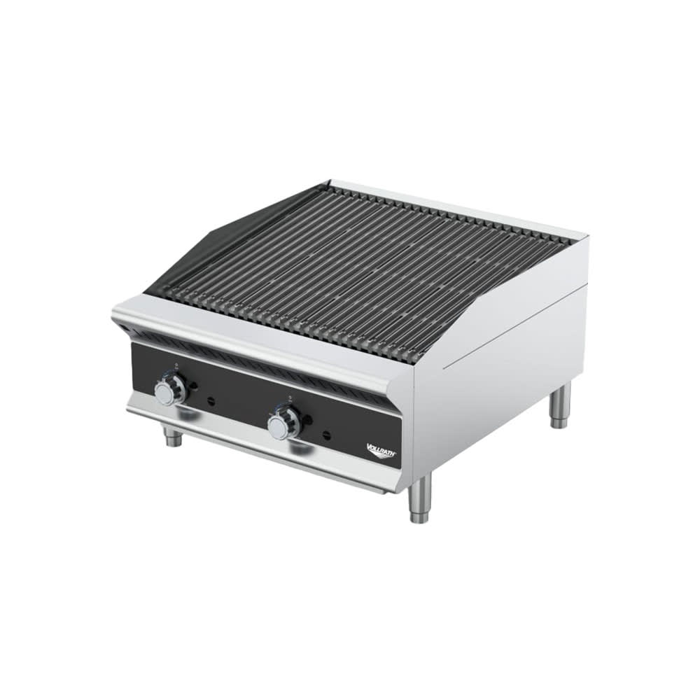 Vollrath CBGMD-24 24" Medium-Duty Gas Charbroiler w/ Reversible Grill Plates - Stainless Steel, Convertible