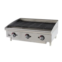 Vollrath CBGMD-36 36" Medium-Duty Gas Charbroiler w/ Reversible Grill Plates - Stainless Steel, Convertible thumbnail 3