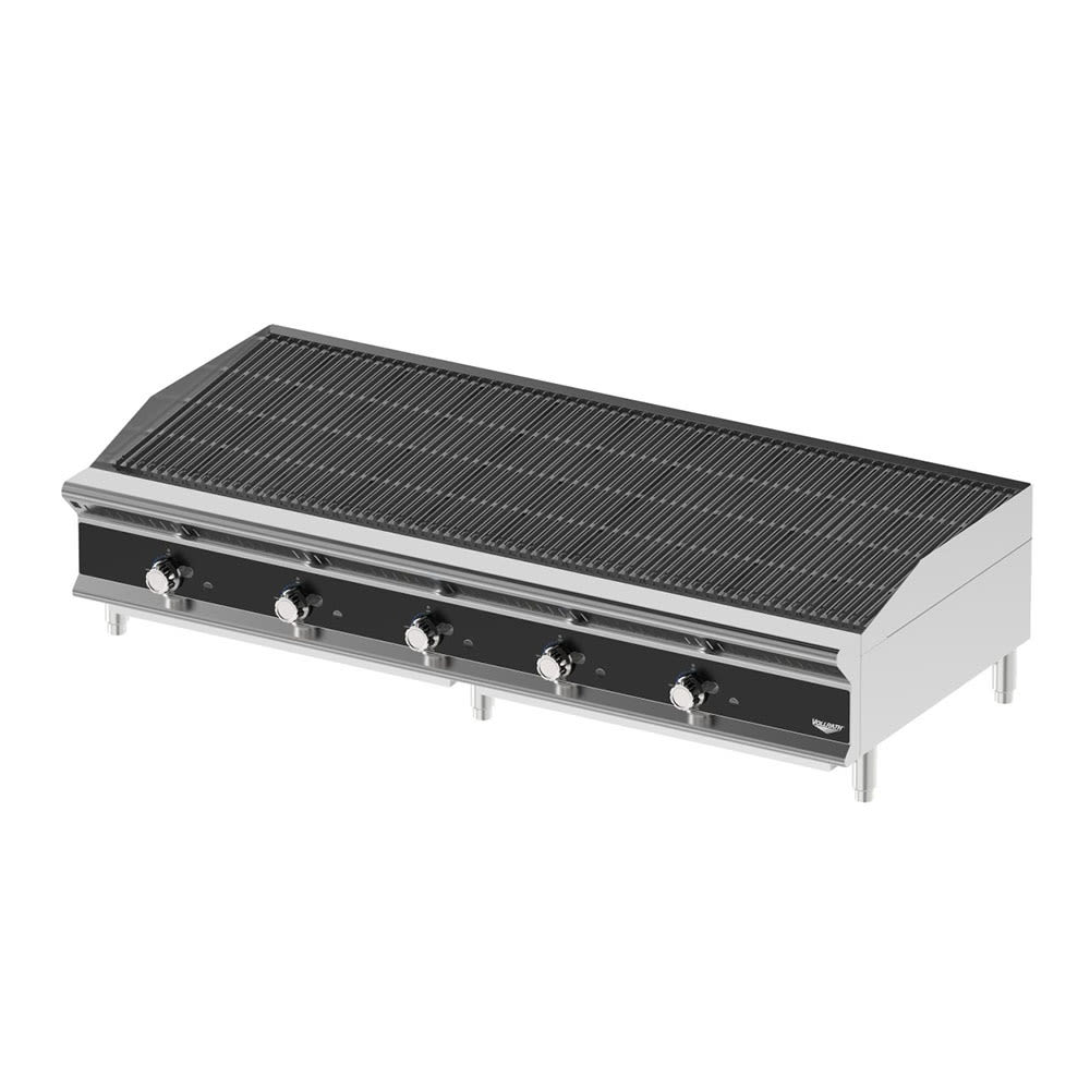 Vollrath CBGMD-60 60" Medium-Duty Gas Charbroiler w/ Reversible Grill Plates - Stainless Steel, Convertible