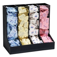 Vollrath CFIFO-4 Condiment Organizer w/ (4) Bins - Black thumbnail 3