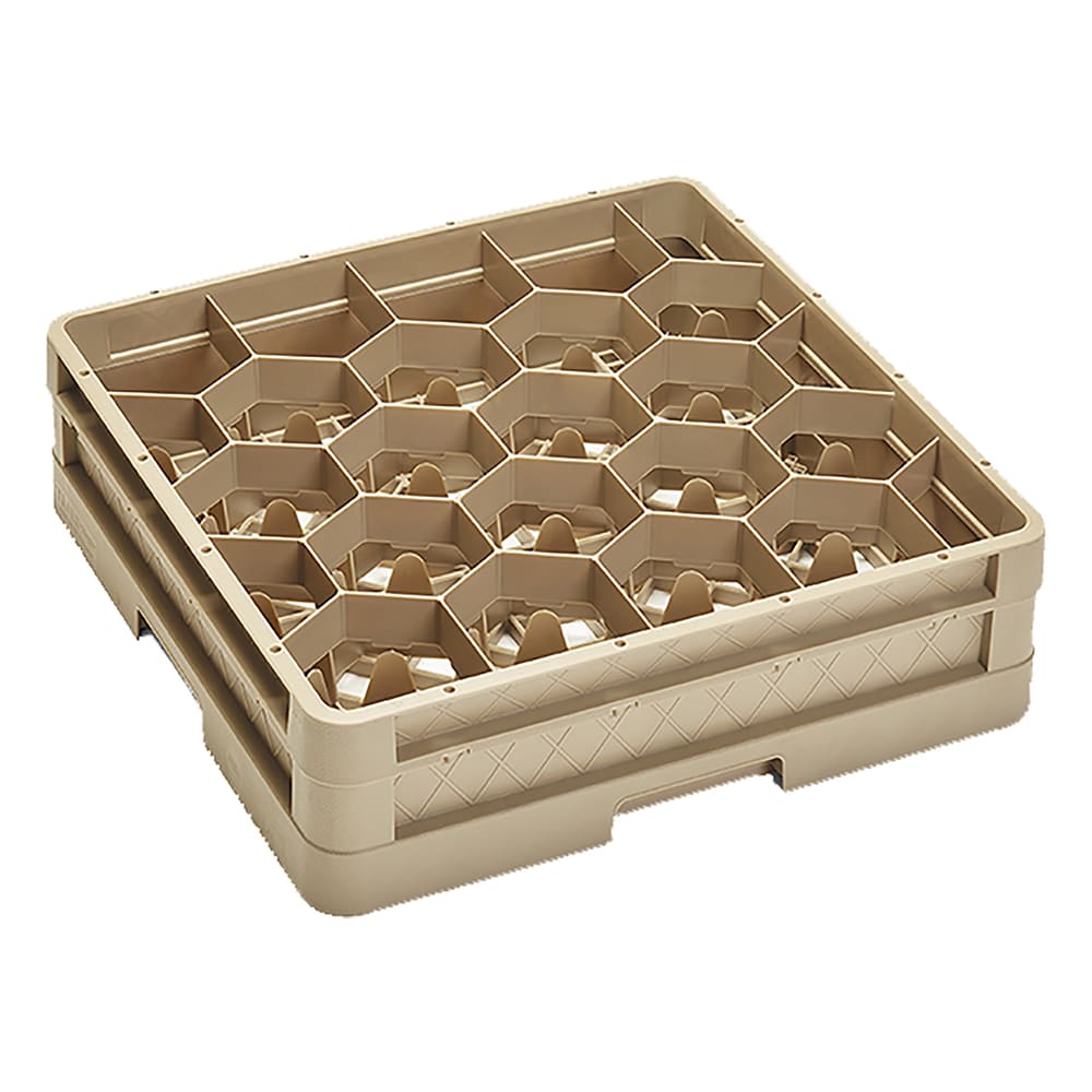 Vollrath CR11G Traex® Rack Max Full Size Glass Rack w/ (20) Compartments - (1) Extender, Beige