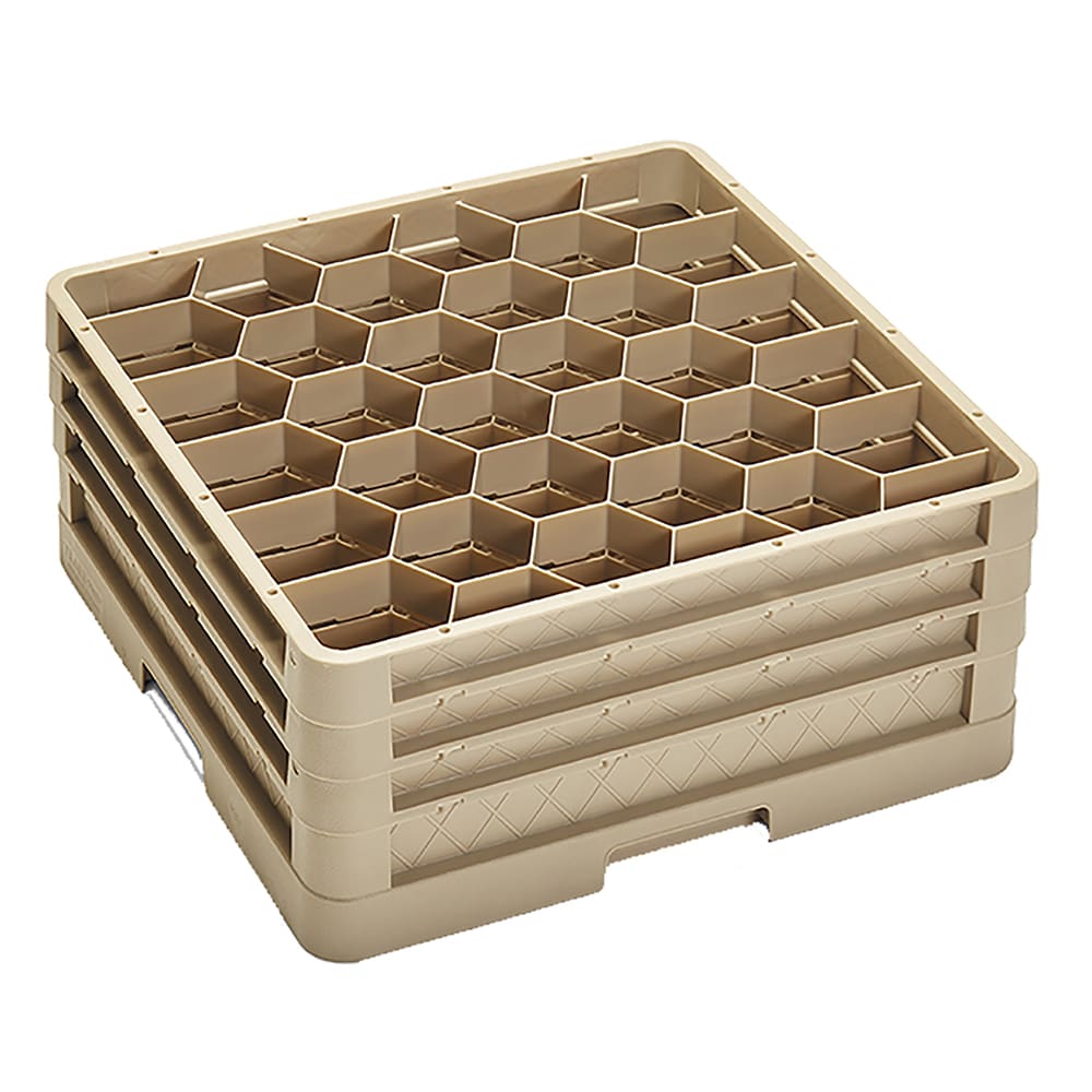 Vollrath CR12HHH Traex® Rack Max Full Size Glass Rack w/ (30) Compartments - (3) Extenders, Beige