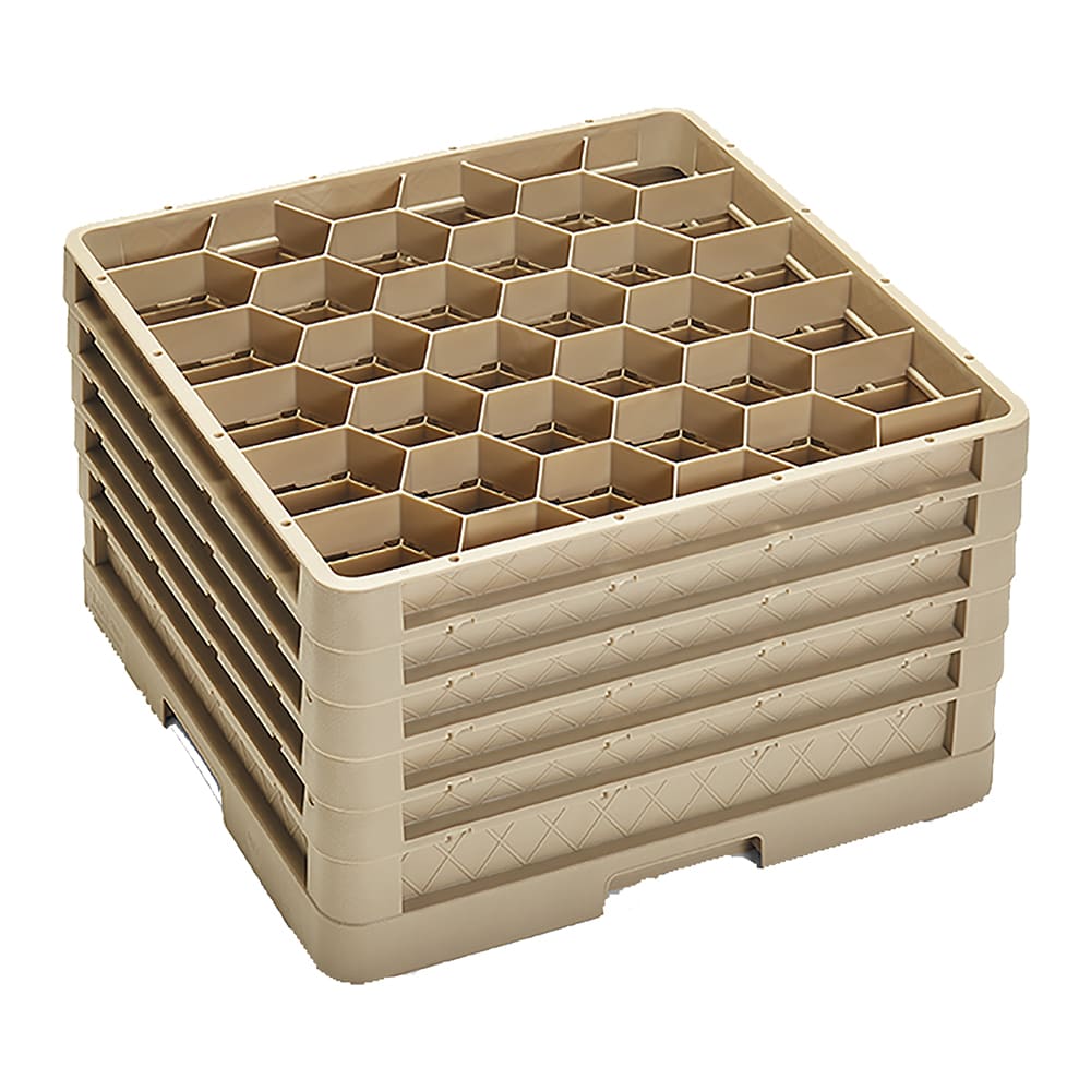 Vollrath CR12HHHHH Traex® Rack Max Full Size Glass Rack w/ (30) Compartments - (5) Extenders, Beige
