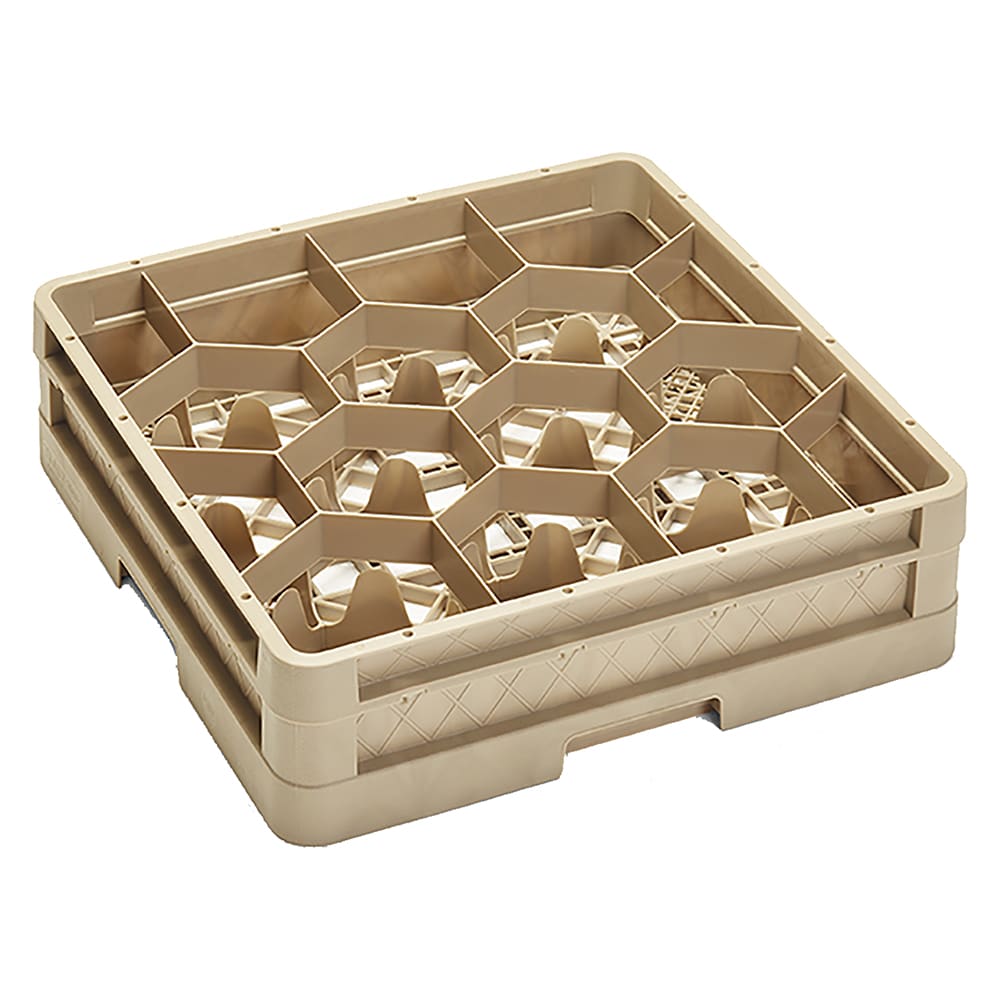 Vollrath CR18J Traex® Rack Max Full Size Glass Rack w/ (12) Compartments - (1) Extender, Beige