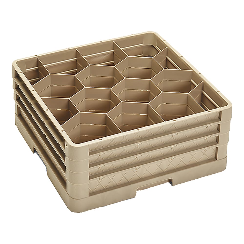 Vollrath CR18JJJ Traex® Rack Max Full Size Glass Rack w/ (12) Compartments - (3) Extenders, Beige