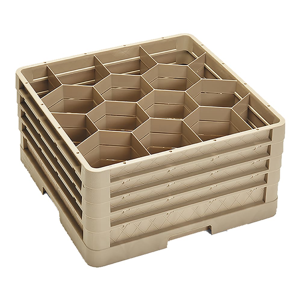 Vollrath CR18JJJJ Traex® Rack Max Full Size Glass Rack w/ (12) Compartments - (4) Extenders, Beige