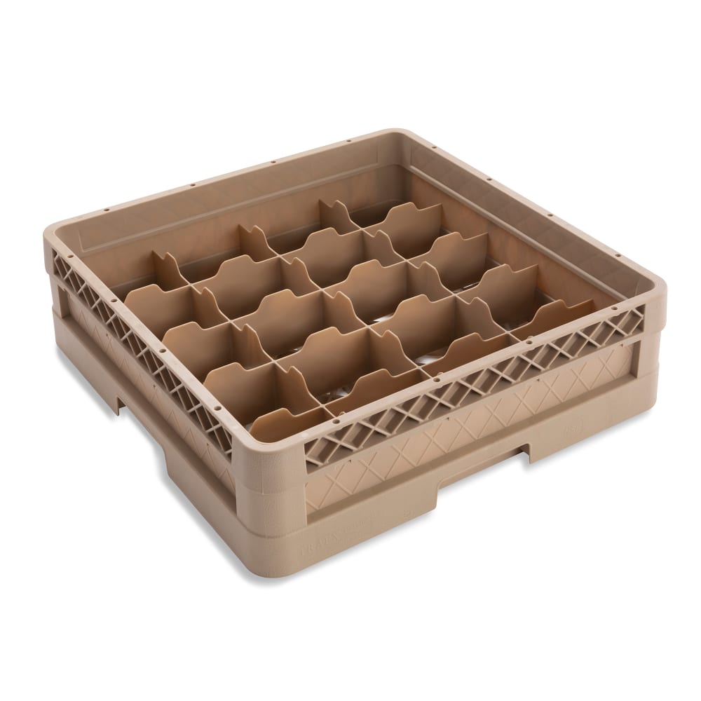 Vollrath CR5A Traex® Full Size Glass Rack w/ (20) Compartments - (1) Extender, Beige