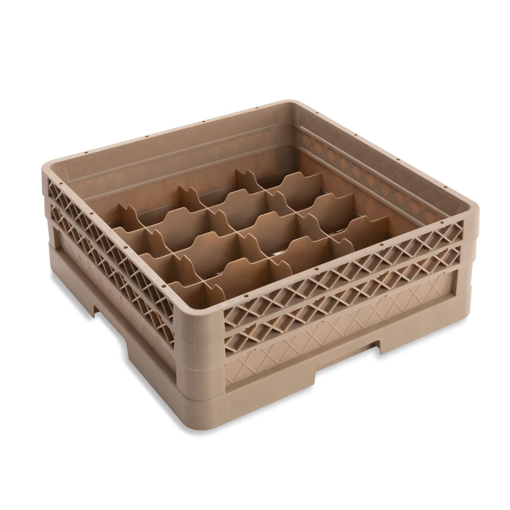 Vollrath CR5AA Traex® Full Size Glass Rack w/ (20) Compartments - (1) Extender, Beige