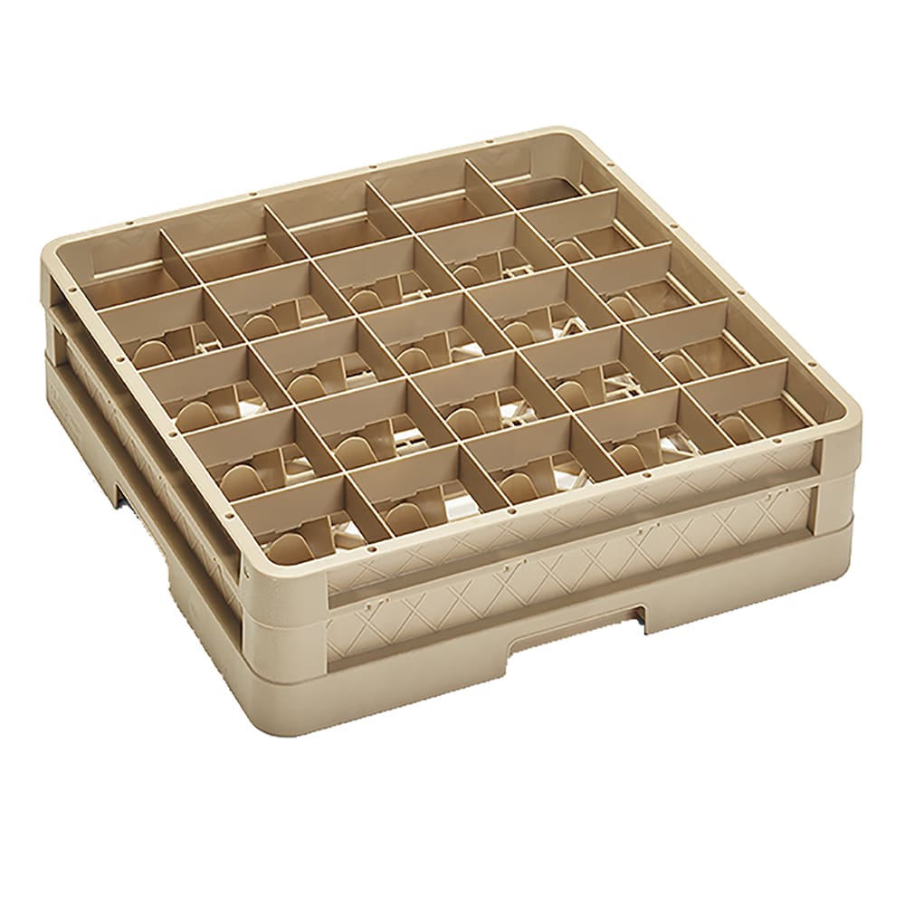 Vollrath CR6B Traex® Full Size Glass Rack w/ (25) Compartments - (1) Extender, Beige