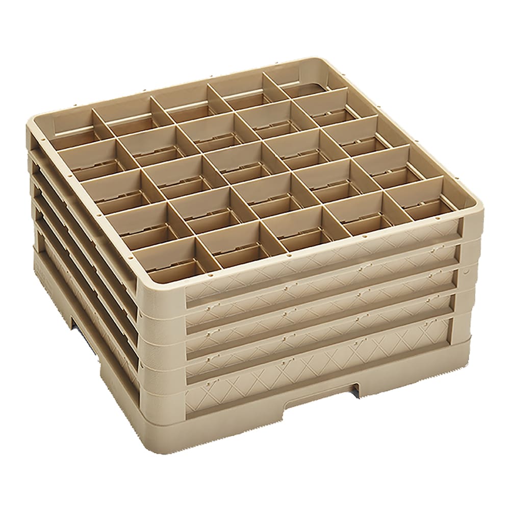 Vollrath CR6BBBB Traex® Full Size Glass Rack w/ (25) Compartments - (4) Extenders, Beige