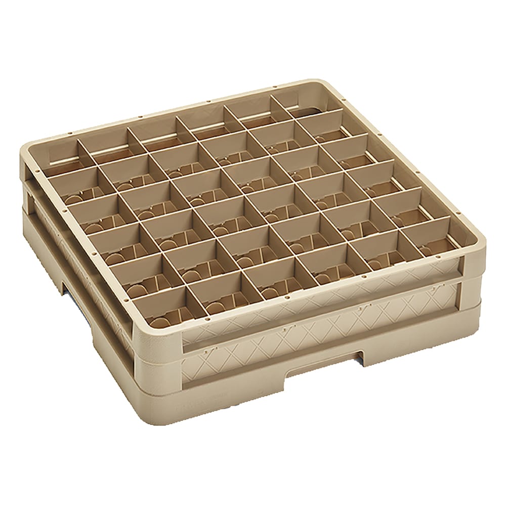 Vollrath CR7C Traex® Full Size Glass Rack w/ (36) Compartments - (1) Extender, Beige