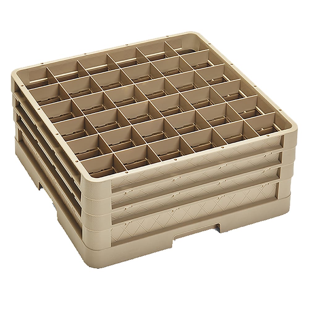 Vollrath CR7CCC Traex® Full Size Glass Rack w/ (36) Compartments - (3) Extenders, Beige