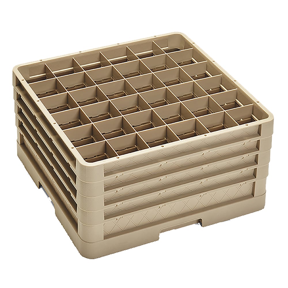 Vollrath CR7CCCC Traex® Full Size Glass Rack w/ (36) Compartments - (4) Extenders, Beige
